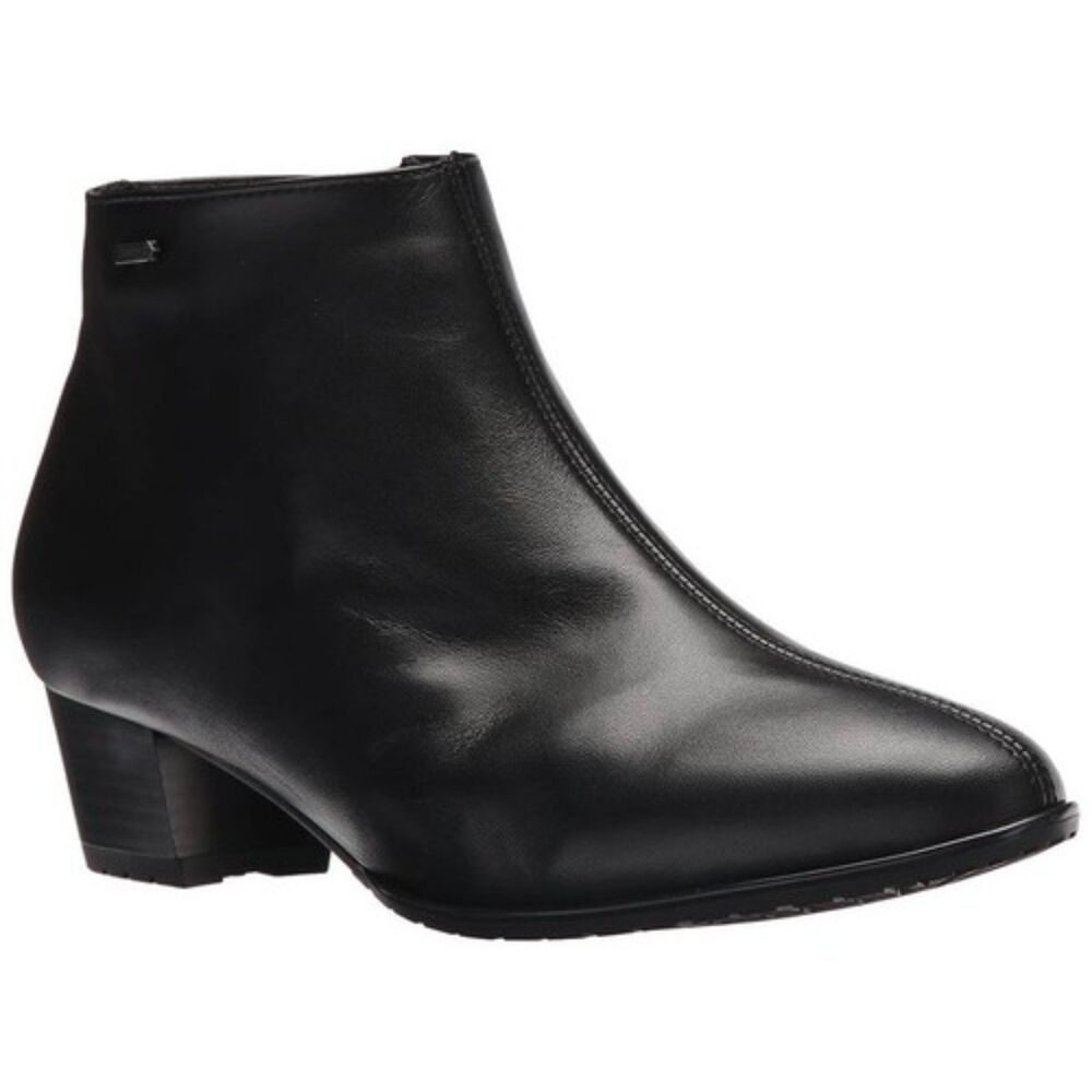 Ara Prisha Black Leather GORE-TEX Zip Ankle Boot 6.5